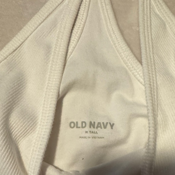 Old Navy White Ribbed V-Neck Racerback Cami - Picture 2 of 2